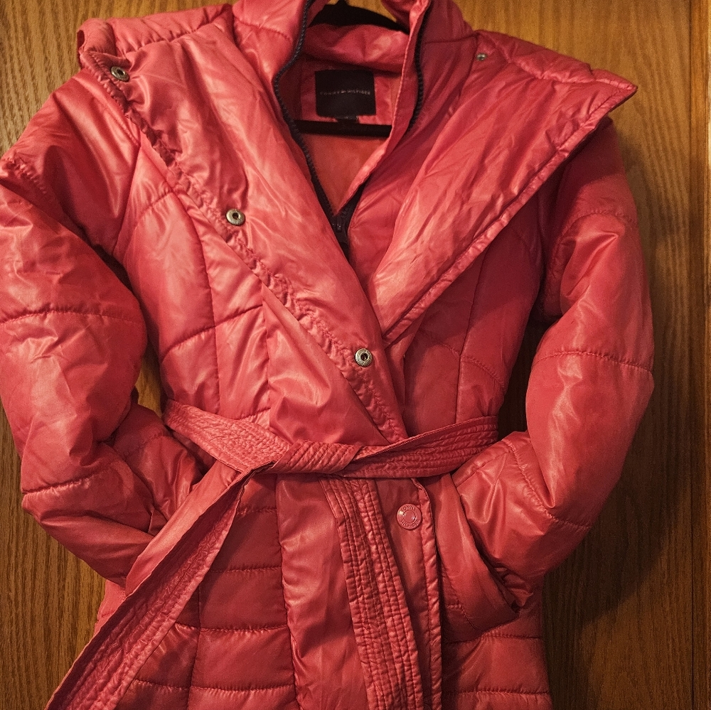 Tommy Hilfiger Girls Vibrant Pink Puffer Coat